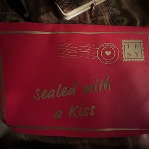 Ipsy Bold Red Makeup Pouch